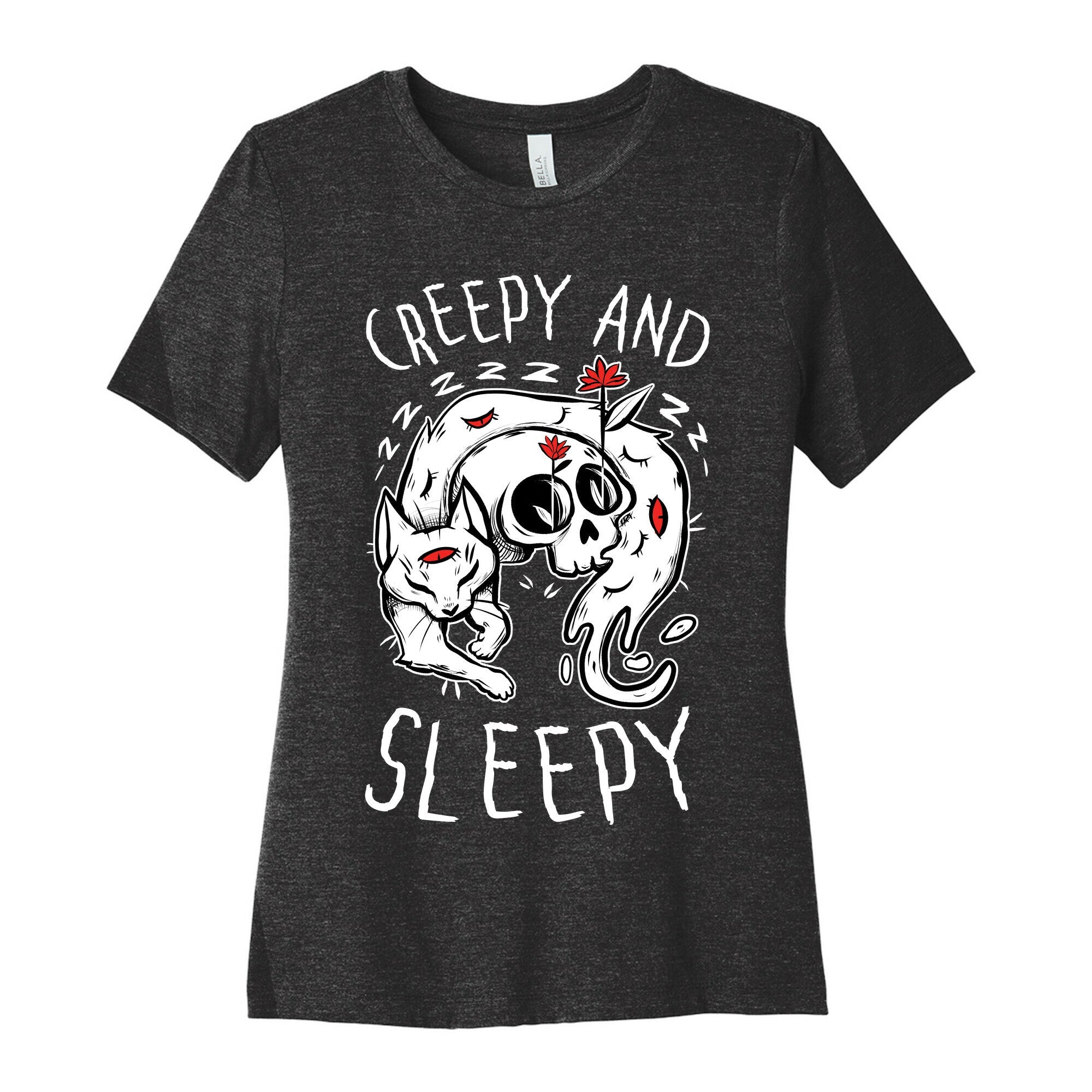 Creepy And Sleepy Women's Cotton Tee Hoodie, Sweatshirt | CoreVibeTees.com (Image 1)
