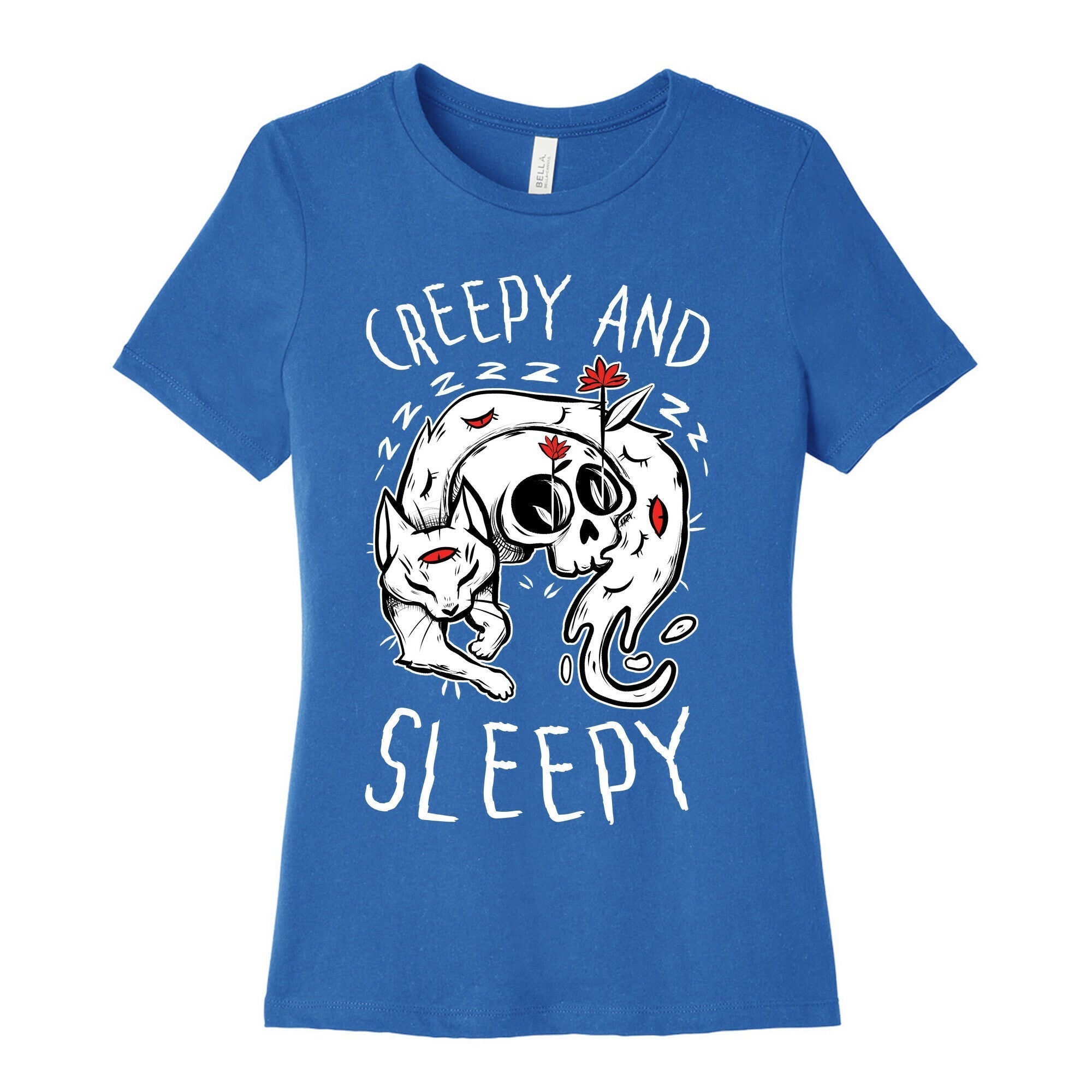 Creepy And Sleepy Women's Cotton Tee Hoodie, Sweatshirt | CoreVibeTees.com (Image 3)