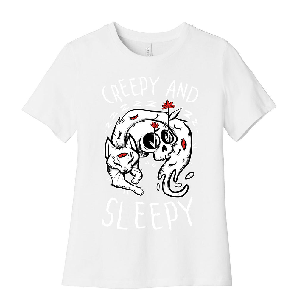 Creepy And Sleepy Women's Cotton Tee Hoodie, Sweatshirt | CoreVibeTees.com (Image 4)