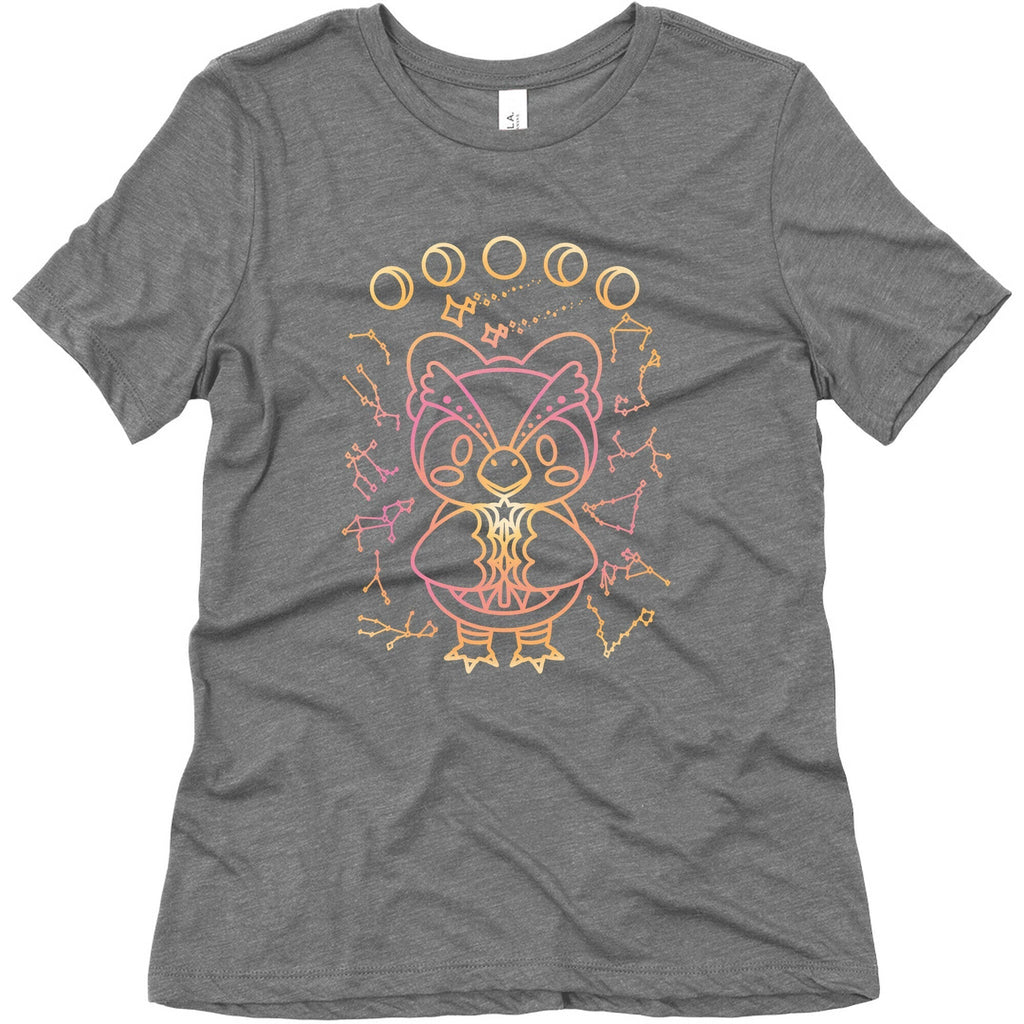 Celestial Astrology Owl Women's Triblend Tee Hoodie, Sweatshirt | CoreVibeTees.com (Image 4)