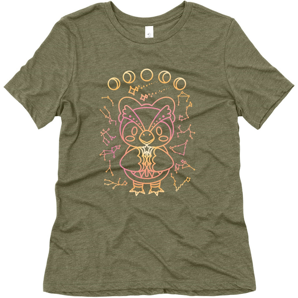 Celestial Astrology Owl Women's Triblend Tee Hoodie, Sweatshirt | CoreVibeTees.com (Image 5)