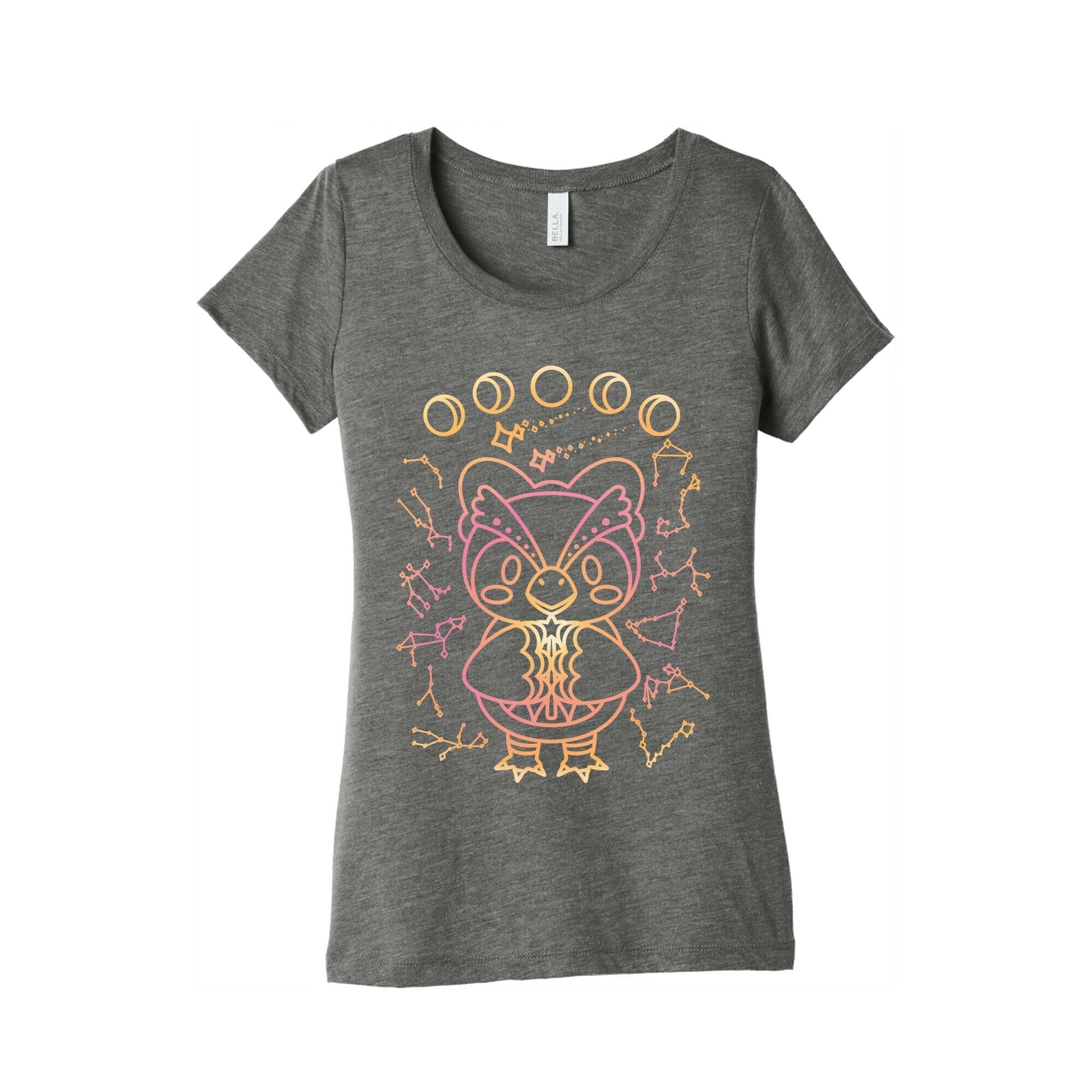 Celestial Astrology Owl Women's Triblend Tee Hoodie, Sweatshirt | CoreVibeTees.com (Image 3)