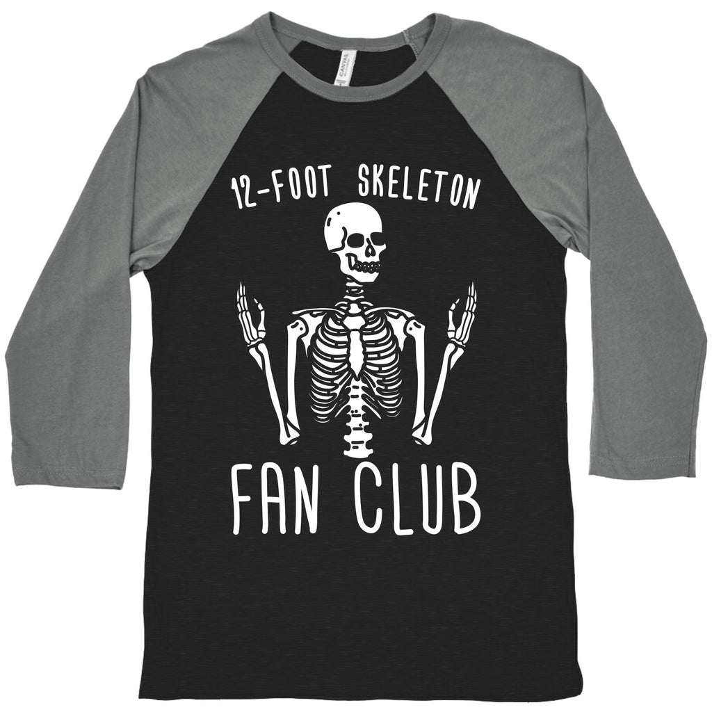 12-Foot Skeleton Fan Club Baseball Tee Style001 Hoodie, Sweatshirt | CoreVibeTees.com (Image 1)