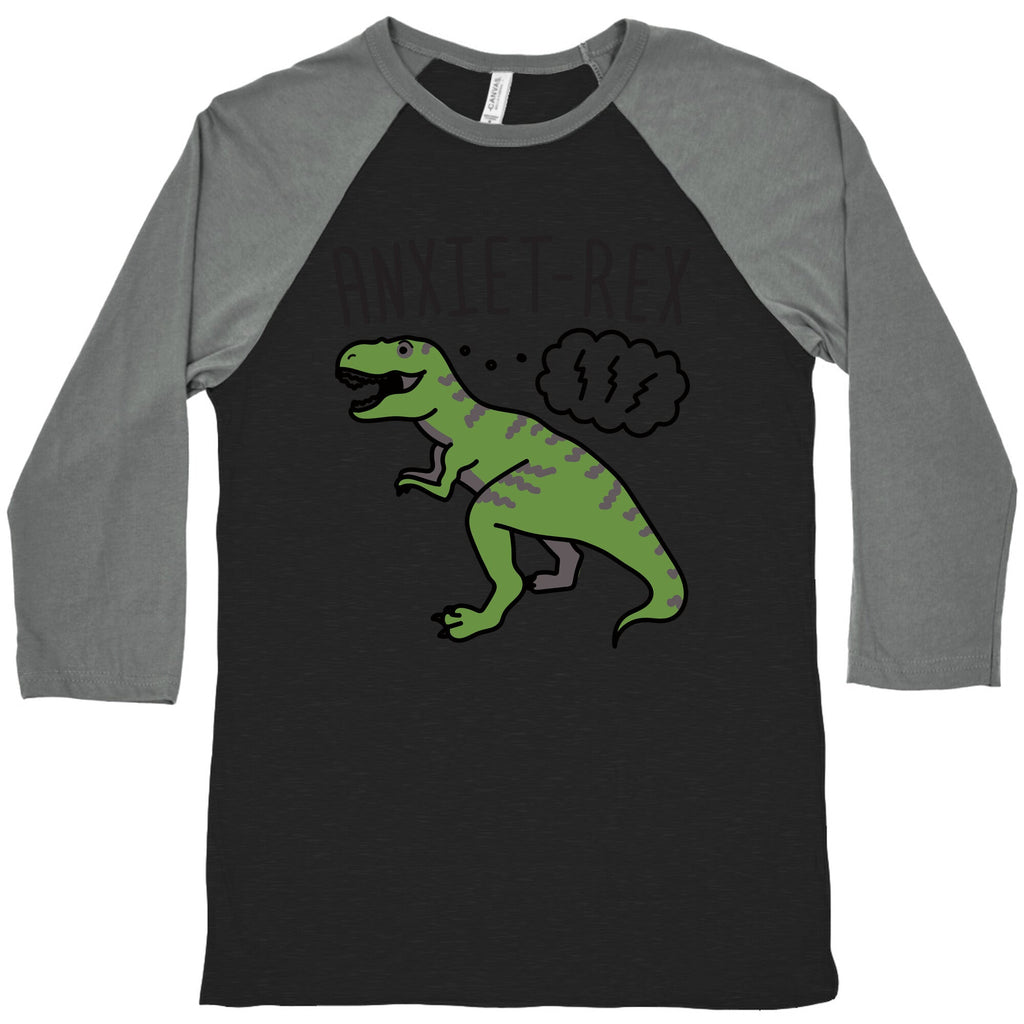 AnxieT-Rex Anxious Dinosaur Baseball Tee Hoodie, Sweatshirt | CoreVibeTees.com (Image 3)