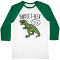 AnxieT-Rex Anxious Dinosaur Baseball Tee Hoodie, Sweatshirt | CoreVibeTees.com (Image 1)