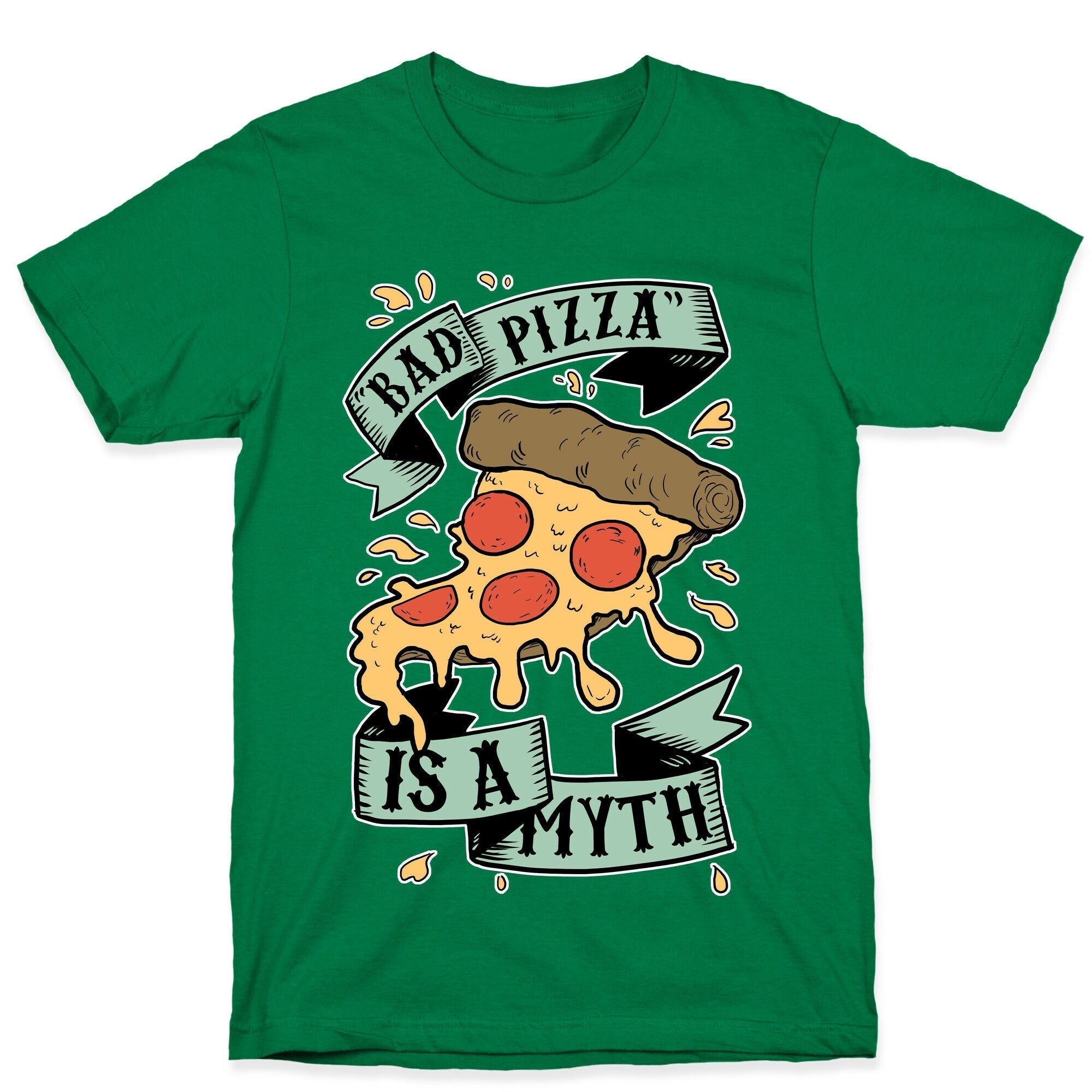 Bad Pizza Is a Myth T-Shirt Hoodie, Sweatshirt | CoreVibeTees.com (Image 3)