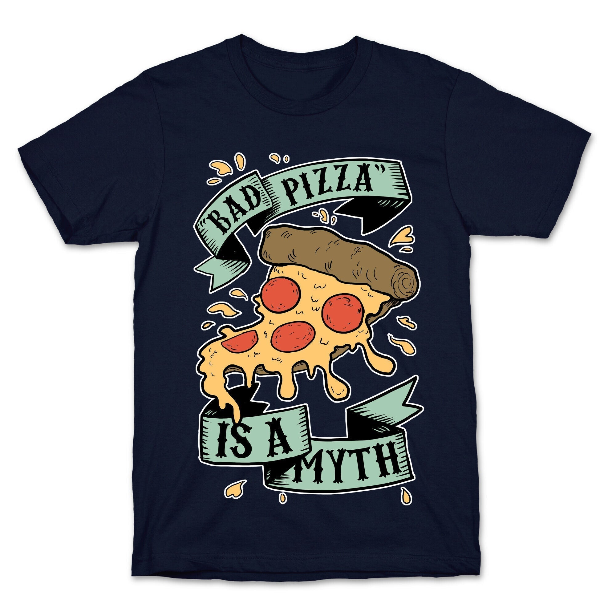 Bad Pizza Is a Myth T-Shirt Hoodie, Sweatshirt | CoreVibeTees.com (Image 4)