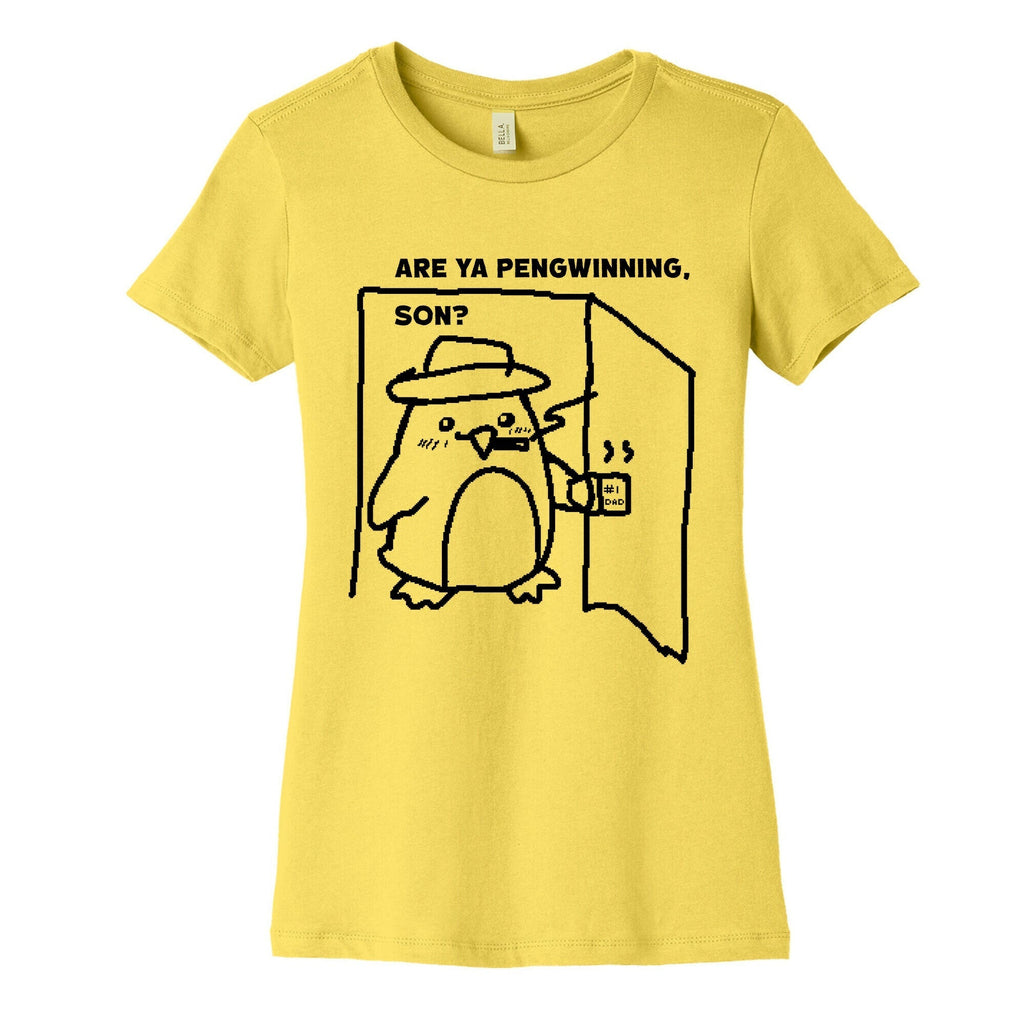 Are Ya Pengwinning, Son?  Women's Cotton Tee Hoodie, Sweatshirt | CoreVibeTees.com (Image 3)