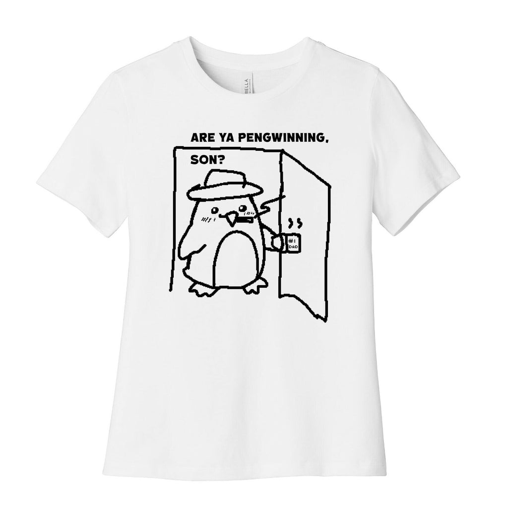 Are Ya Pengwinning, Son?  Women's Cotton Tee Hoodie, Sweatshirt | CoreVibeTees.com (Image 1)