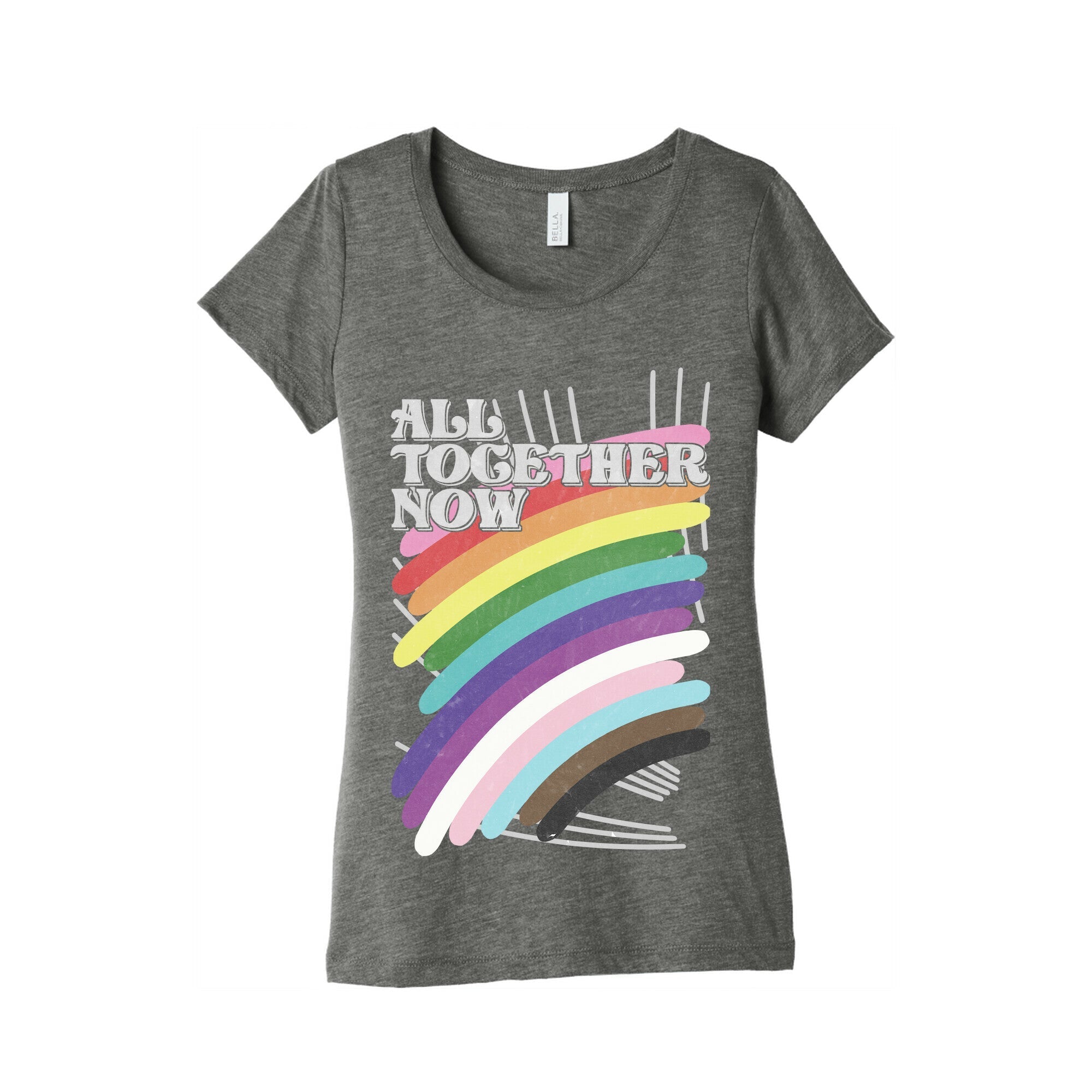 All Together Now Women's Triblend Tee Hoodie, Sweatshirt | CoreVibeTees.com (Image 3)