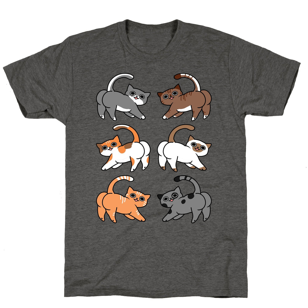 Cats With Buttcheeks Unisex Triblend Tee Hoodie, Sweatshirt | CoreVibeTees.com (Image 2)