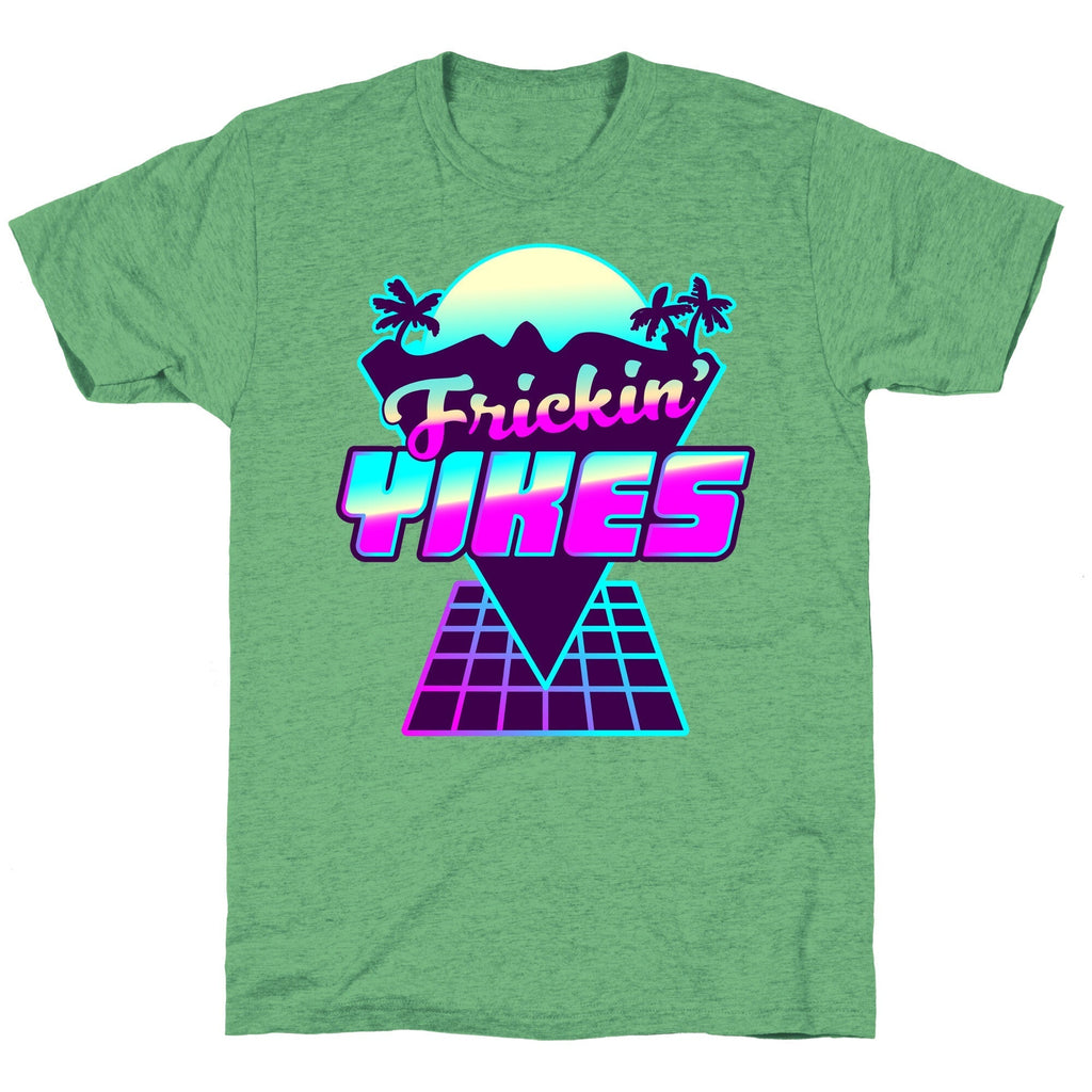Frickin' YIKES Retro Wave Unisex Triblend Tee Hoodie, Sweatshirt | CoreVibeTees.com (Image 2)