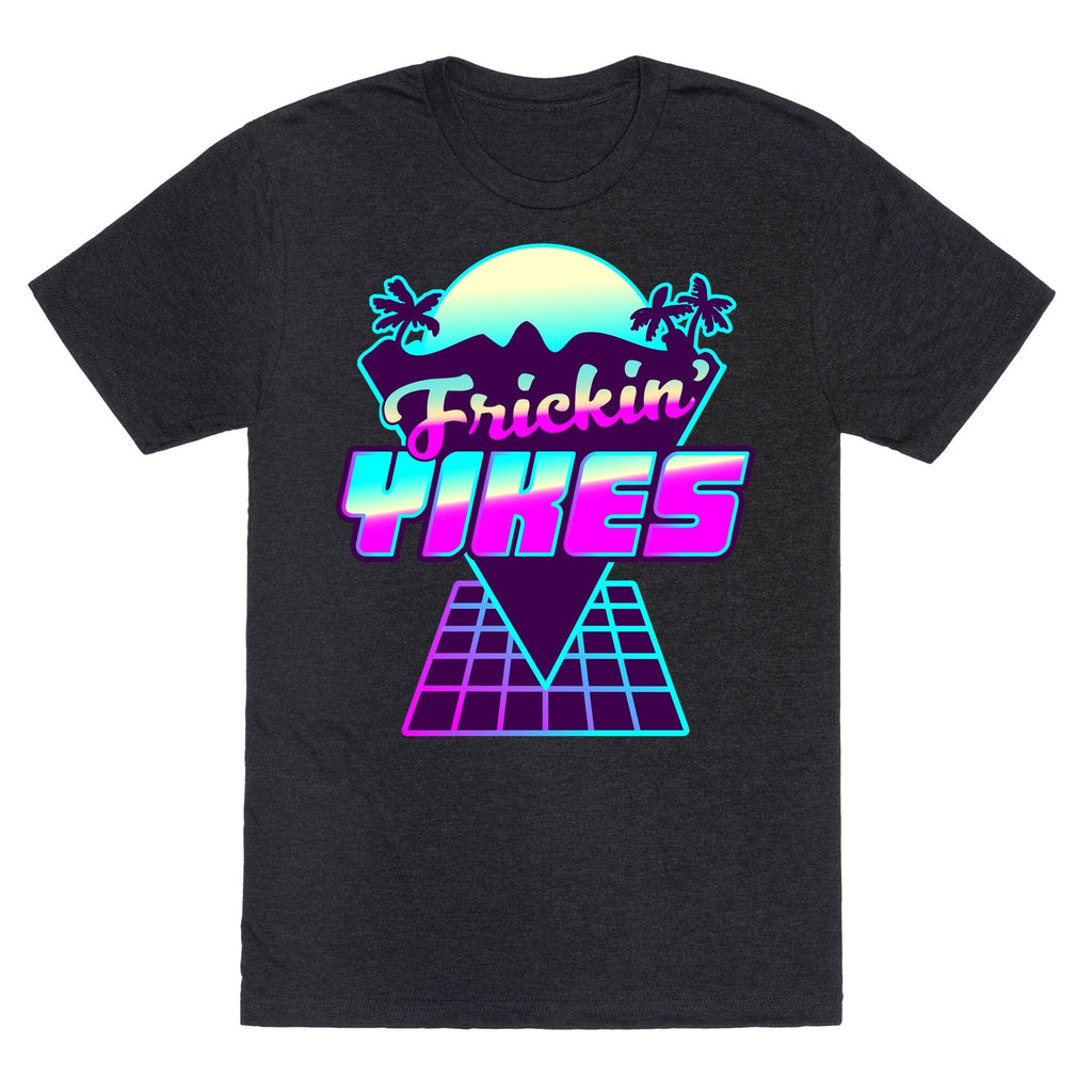 Frickin' YIKES Retro Wave Unisex Triblend Tee Hoodie, Sweatshirt | CoreVibeTees.com (Image 1)