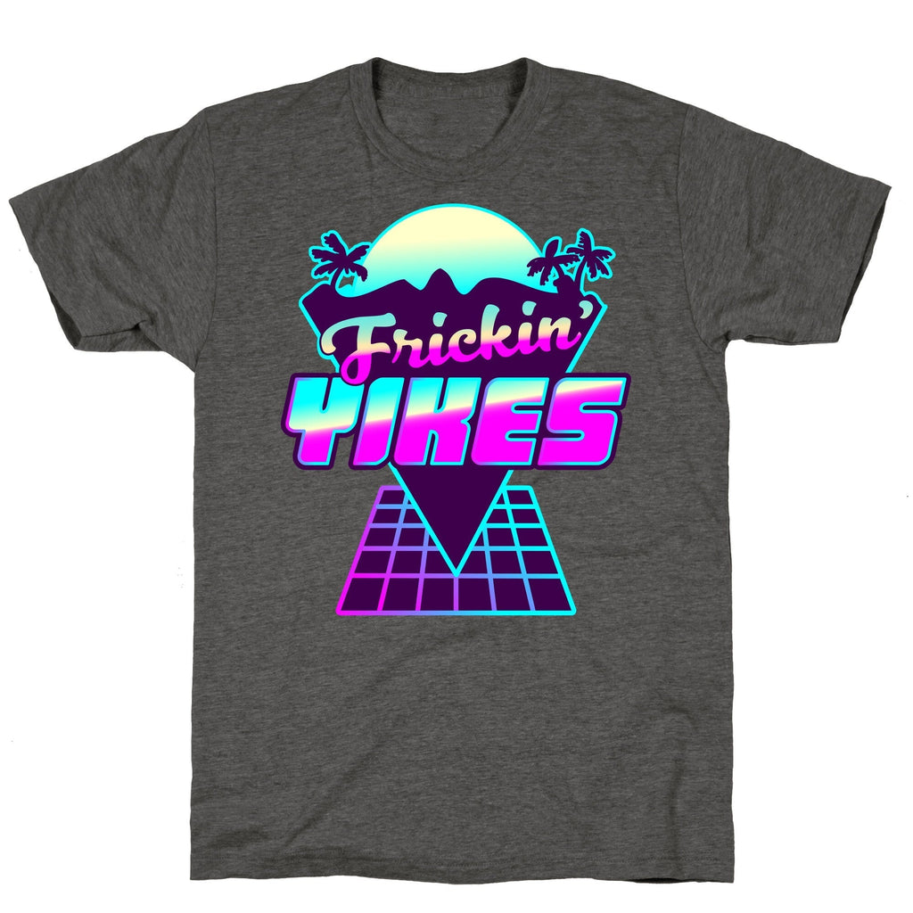 Frickin' YIKES Retro Wave Unisex Triblend Tee Hoodie, Sweatshirt | CoreVibeTees.com (Image 3)