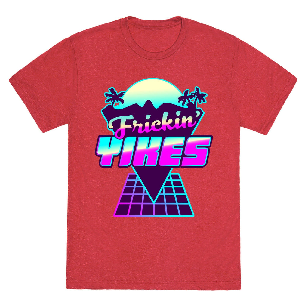 Frickin' YIKES Retro Wave Unisex Triblend Tee Hoodie, Sweatshirt | CoreVibeTees.com (Image 4)