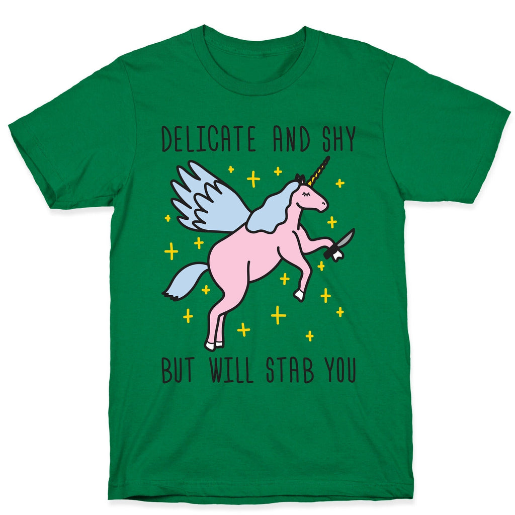 Delicate And Shy But Will Stab You Unicorn T-Shirt Hoodie, Sweatshirt | CoreVibeTees.com (Image 4)