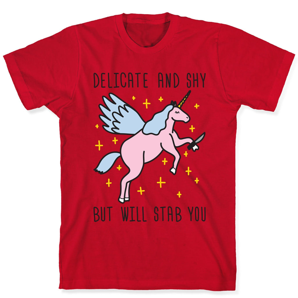 Delicate And Shy But Will Stab You Unicorn T-Shirt Hoodie, Sweatshirt | CoreVibeTees.com (Image 5)