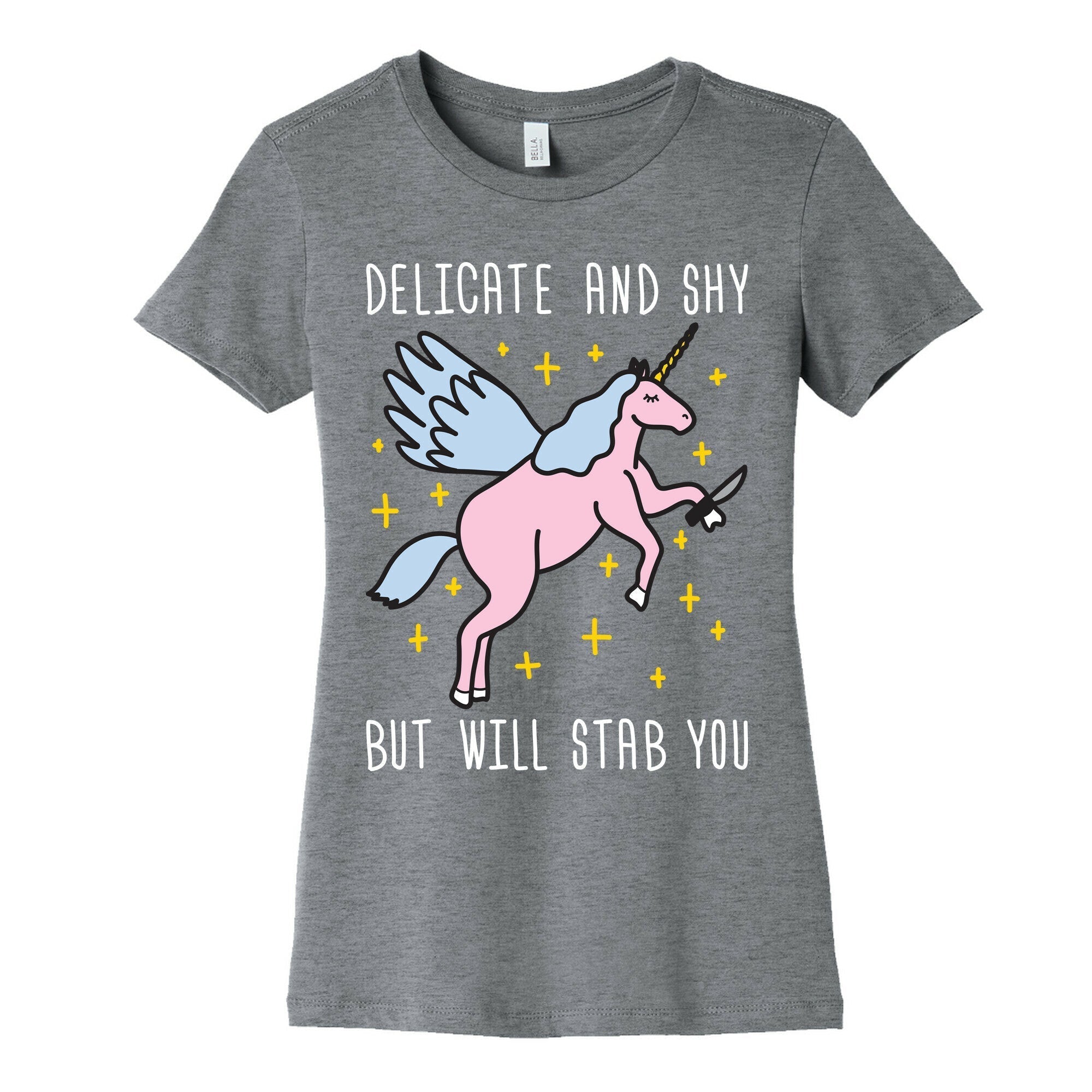 Delicate And Shy But Will Stab You Unicorn Women's Cotton Tee Hoodie, Sweatshirt | CoreVibeTees.com (Image 5)