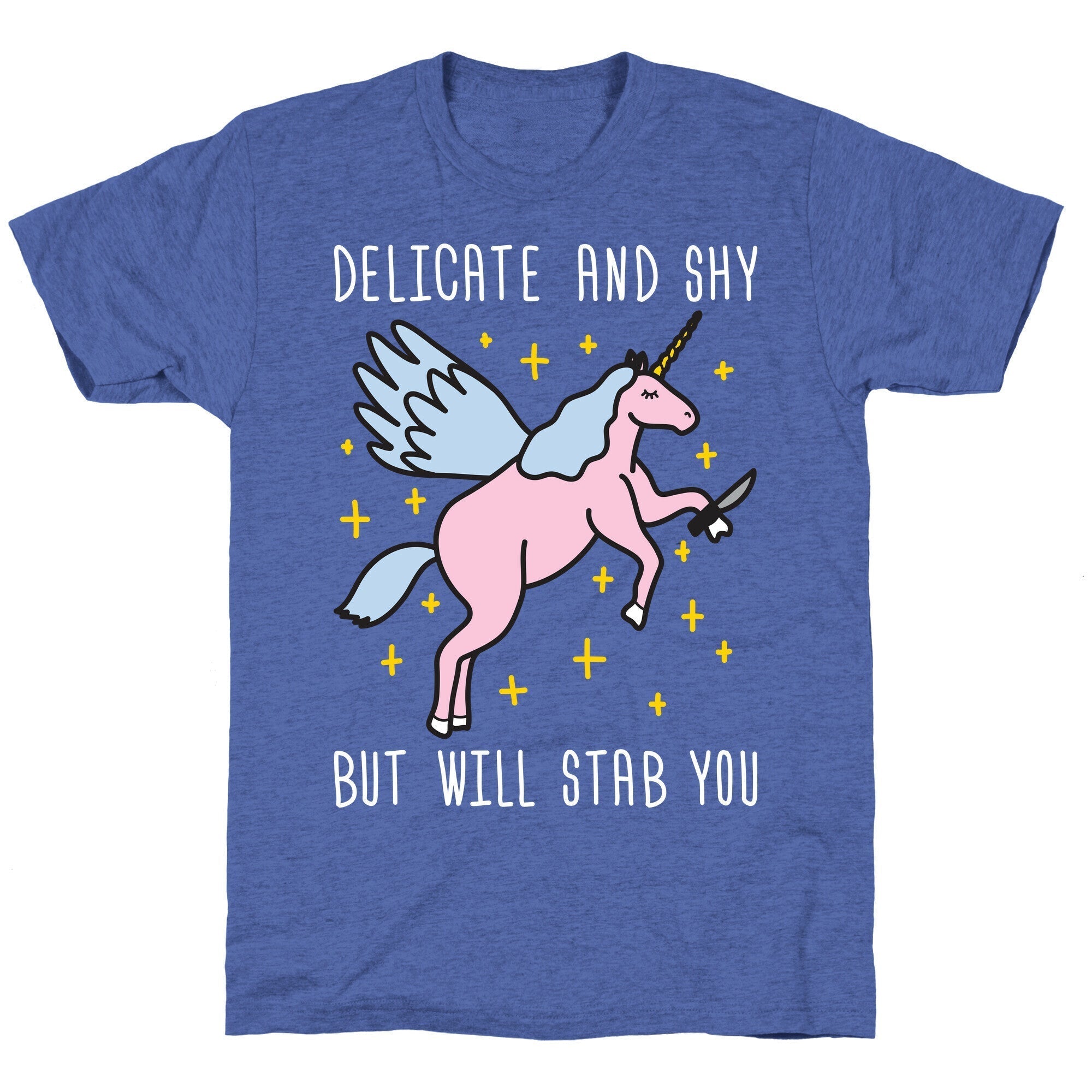 Delicate And Shy But Will Stab You Unicorn Unisex Triblend Tee Hoodie, Sweatshirt | CoreVibeTees.com (Image 5)