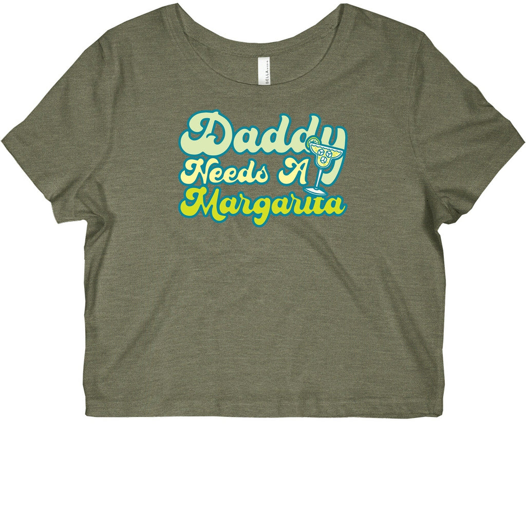 Daddy Needs A Margarita White Print Graphic Baby Tee Hoodie, Sweatshirt | CoreVibeTees.com (Image 2)