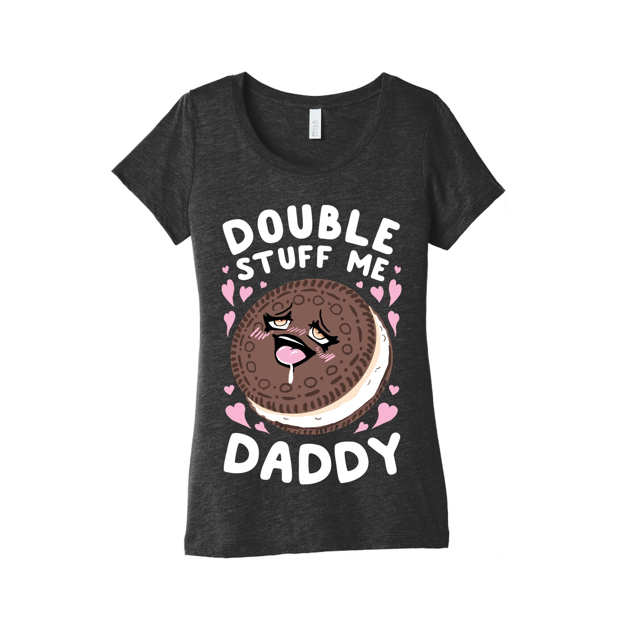 Double Stuff Me Daddy Women's Triblend Tee Hoodie, Sweatshirt | CoreVibeTees.com (Image 2)