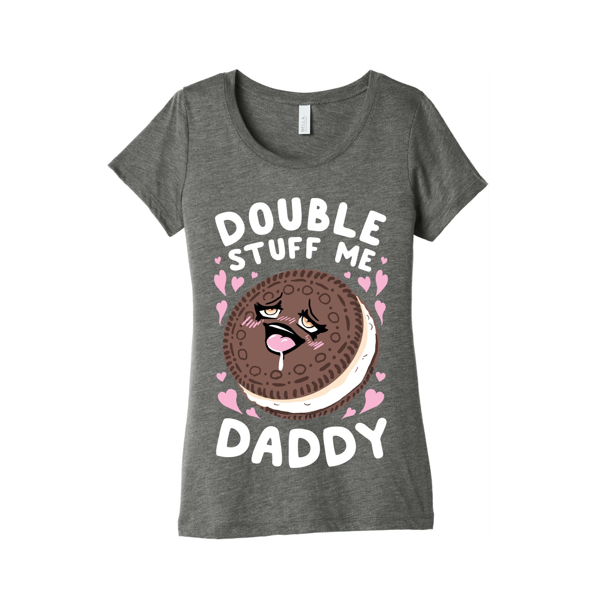 Double Stuff Me Daddy Women's Triblend Tee Hoodie, Sweatshirt | CoreVibeTees.com (Image 3)