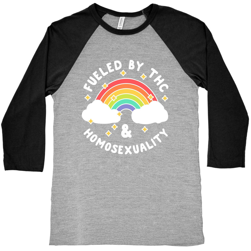 Fueled By THC & Homosexuality Baseball Tee Hoodie, Sweatshirt | CoreVibeTees.com (Image 2)