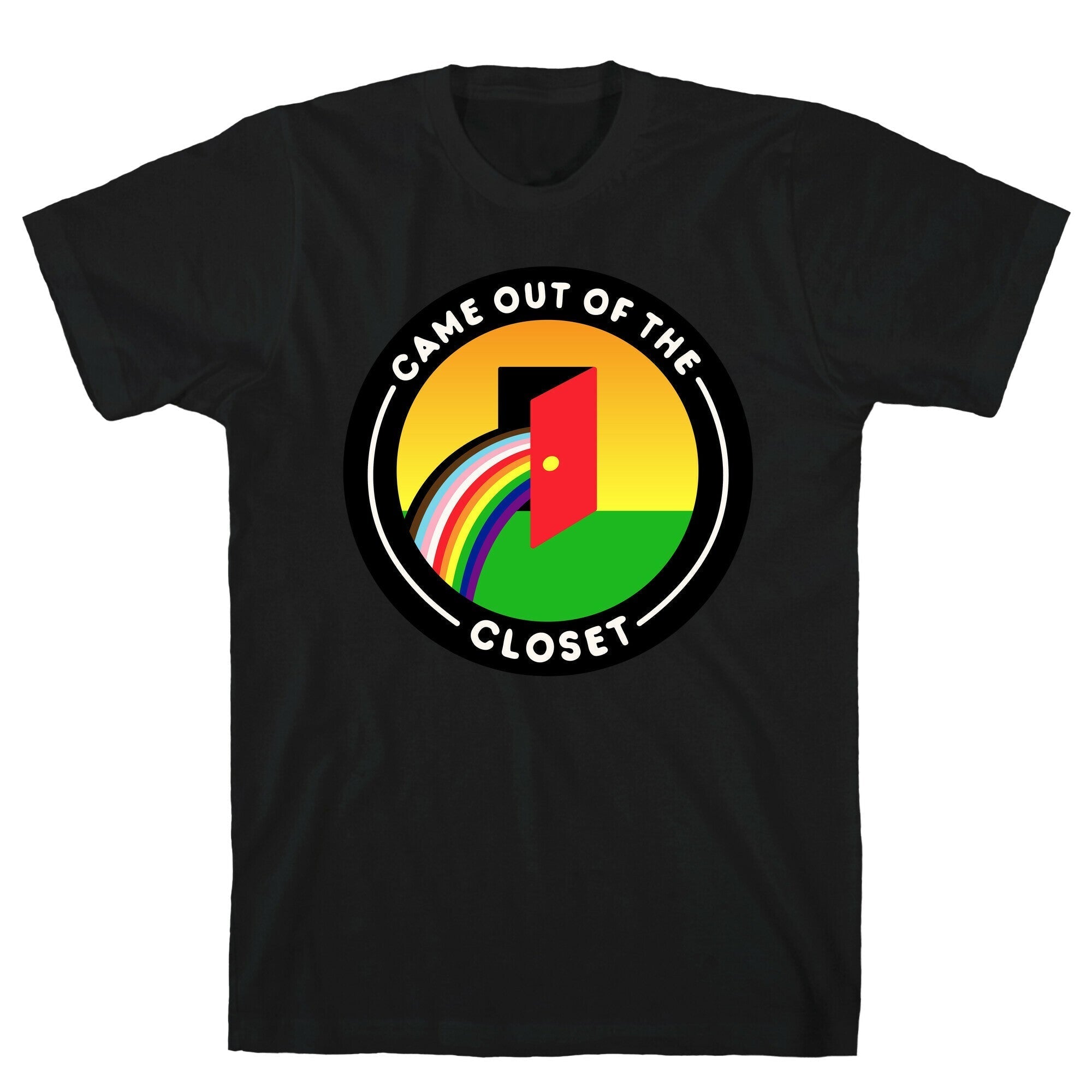 Came Out of The Closet Patch White Print T-Shirt Hoodie, Sweatshirt | CoreVibeTees.com (Image 1)