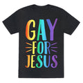 Gay For Jesus White Print Unisex Triblend Tee Hoodie, Sweatshirt | CoreVibeTees.com (Image 1)