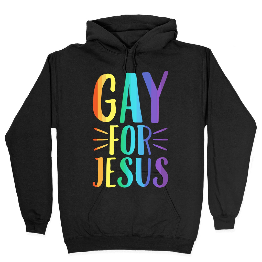 Gay For Jesus White Print Hoodie T-Shirts, Sweatshirt | CoreVibeTees.com (Image 2)