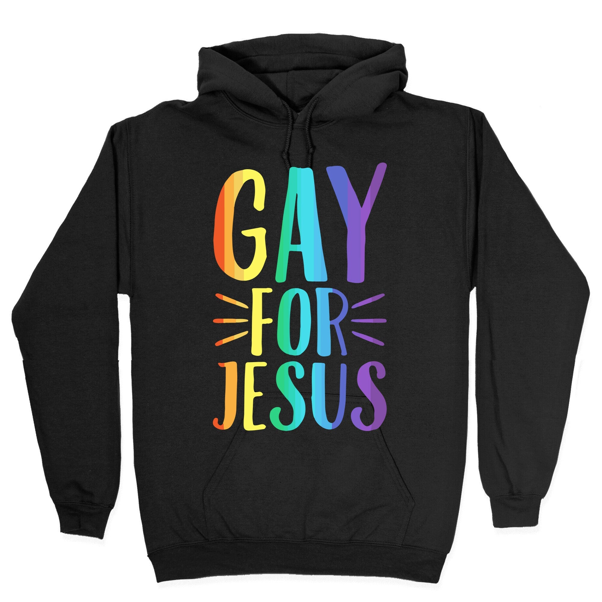 Gay For Jesus White Print Hoodie T-Shirts, Sweatshirt | CoreVibeTees.com (Image 2)