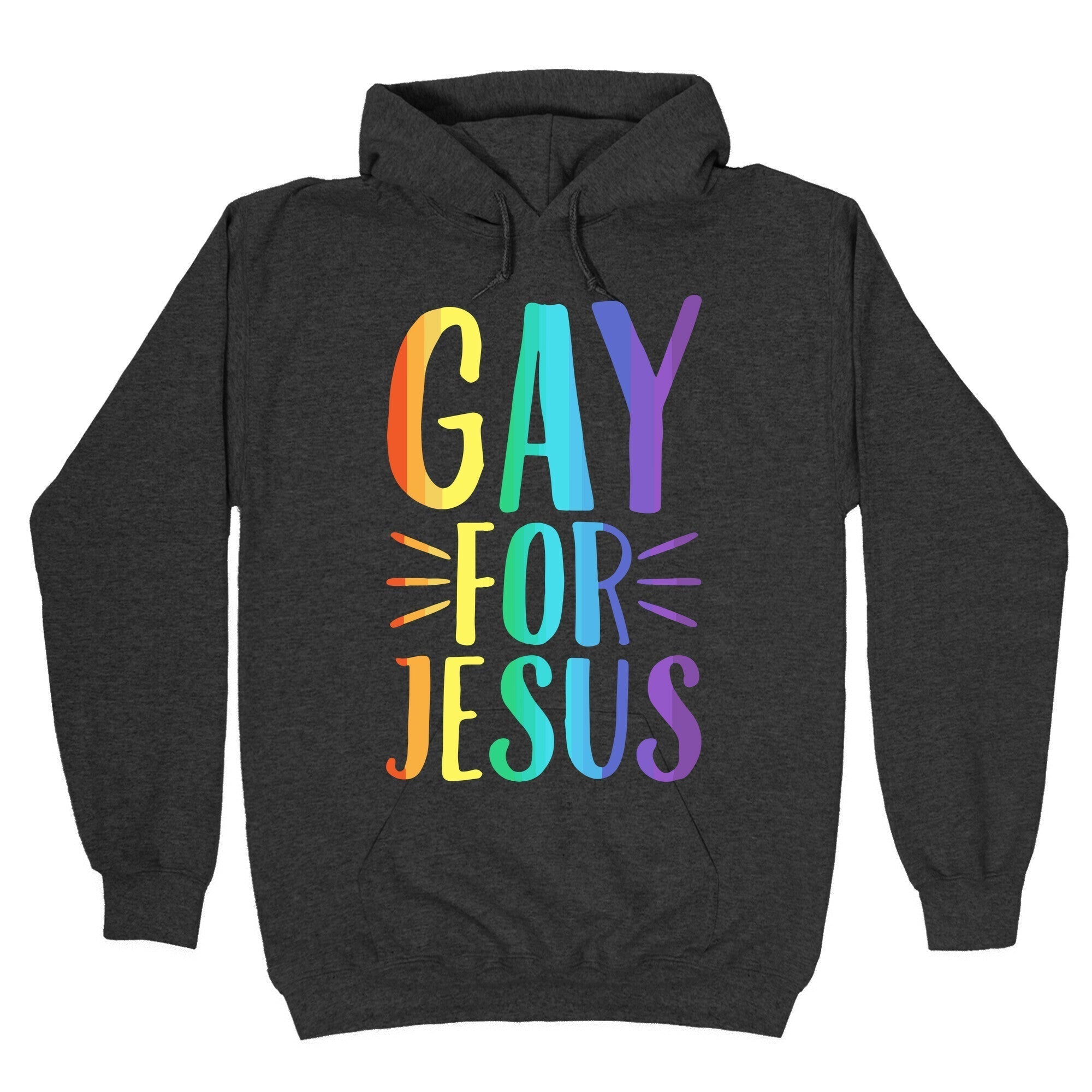 Gay For Jesus White Print Hoodie T-Shirts, Sweatshirt | CoreVibeTees.com (Image 3)