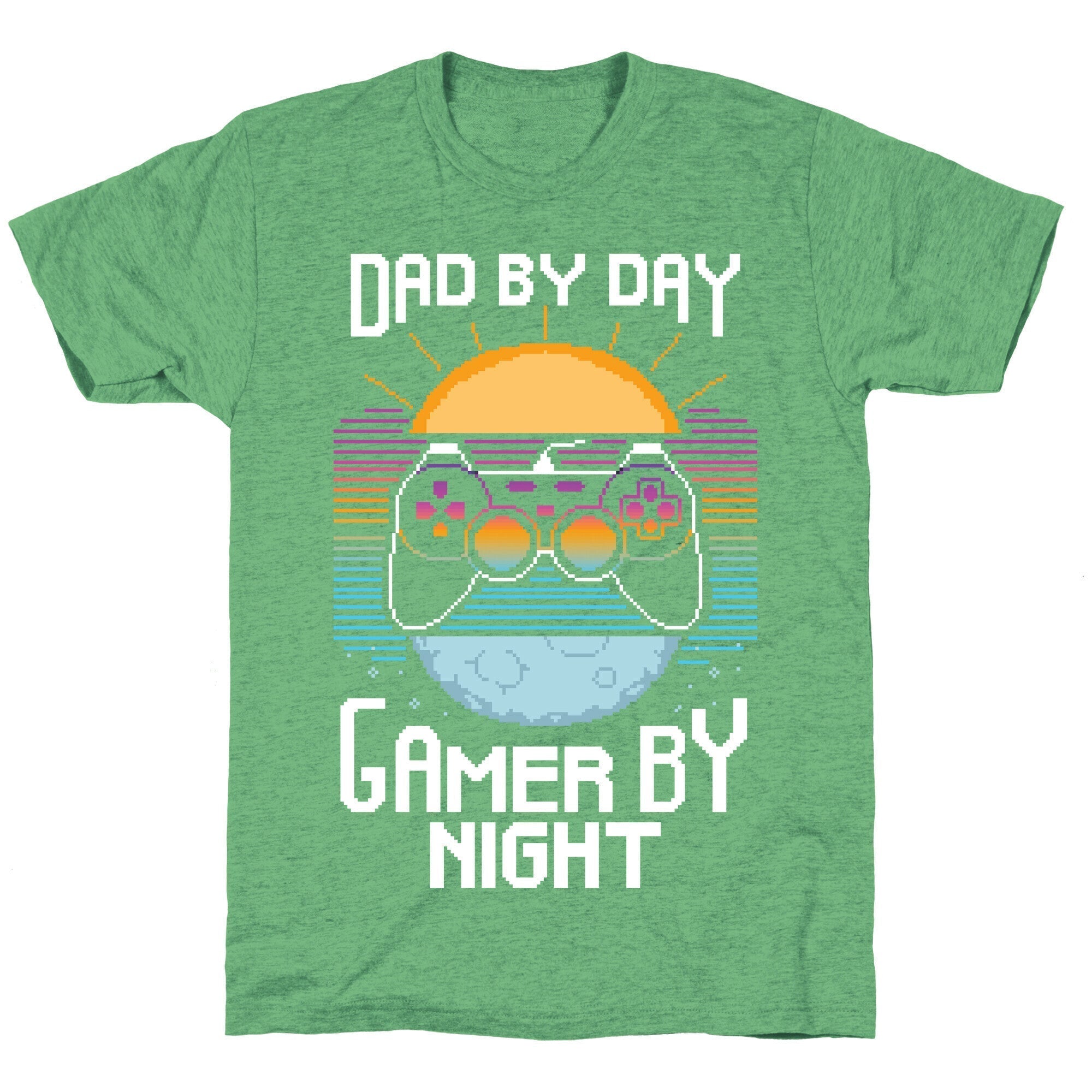 Dad By Day, Gamer By Night Unisex Triblend Tee Hoodie, Sweatshirt | CoreVibeTees.com (Image 2)
