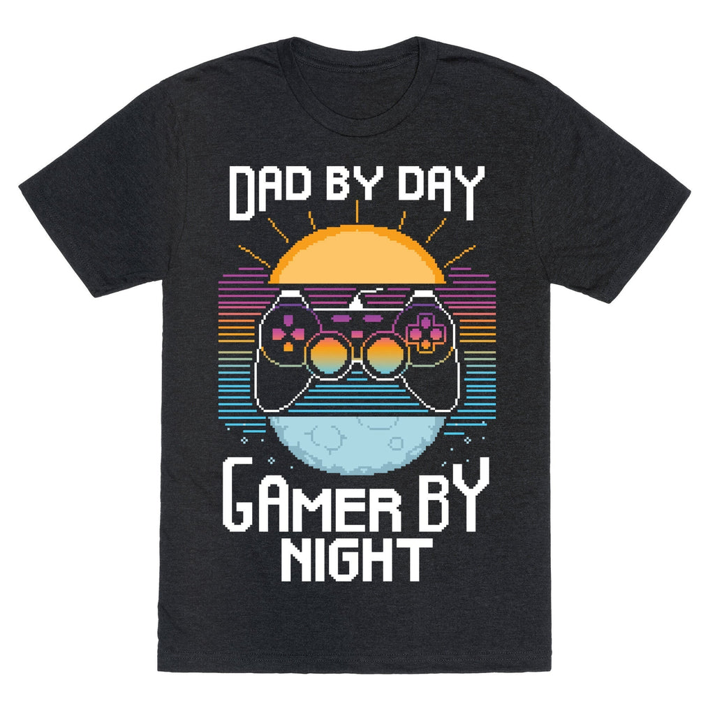 Dad By Day, Gamer By Night Unisex Triblend Tee Hoodie, Sweatshirt | CoreVibeTees.com (Image 1)