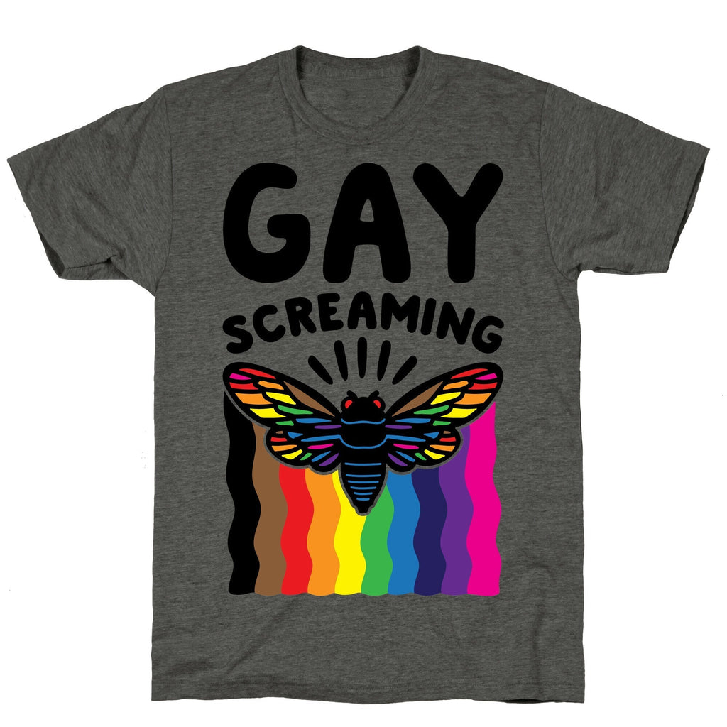 Gay Screaming Cicada Parody Unisex Triblend Tee Hoodie, Sweatshirt | CoreVibeTees.com (Image 2)