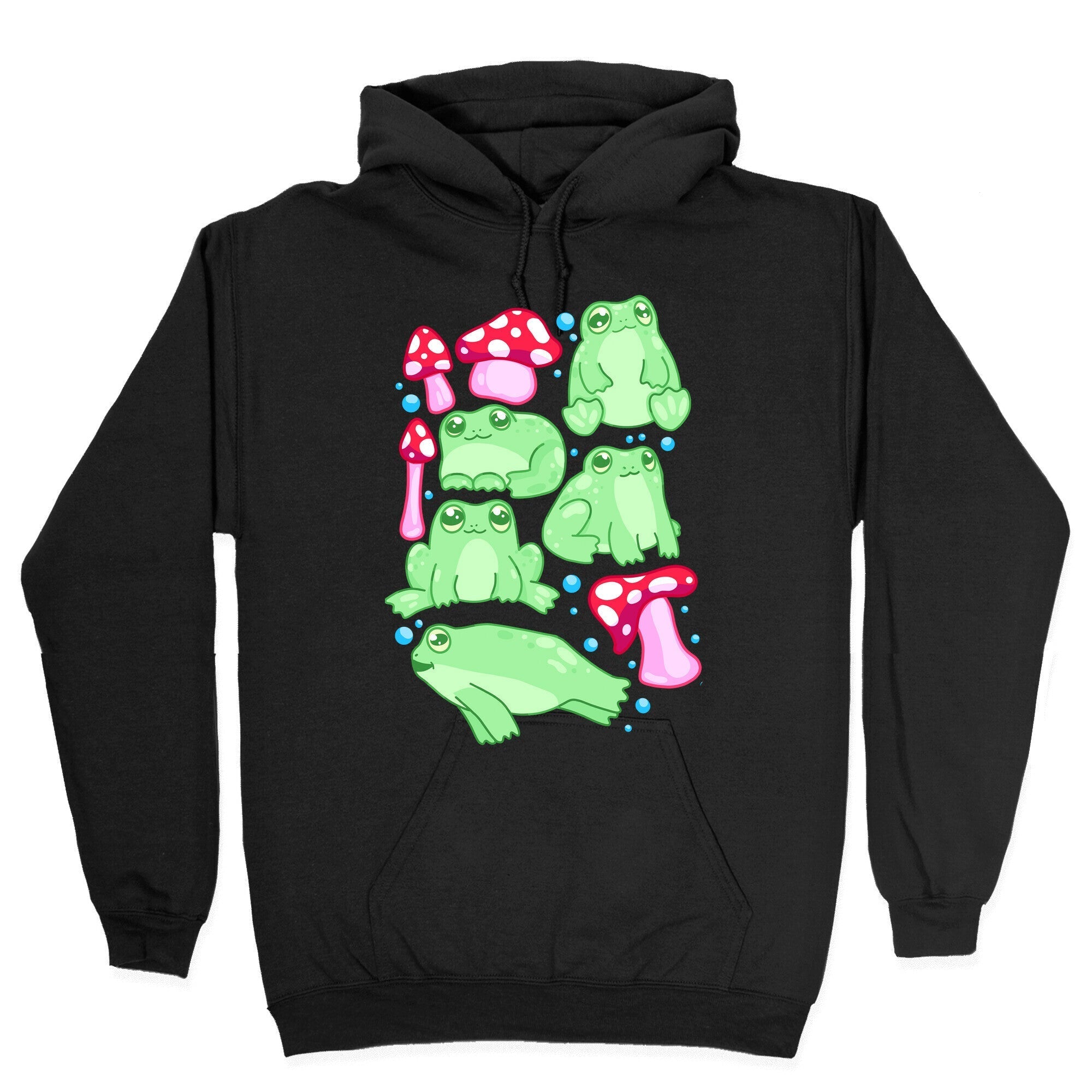 Frogs and Fungus Pattern Hoodie T-Shirts, Sweatshirt | CoreVibeTees.com (Image 2)