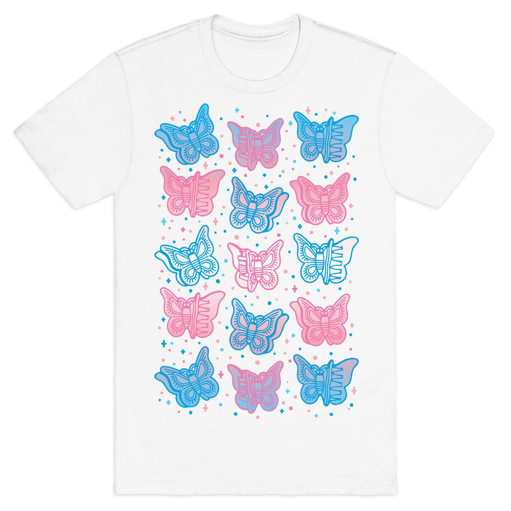 Butterfly Clips Trans Pride  T-Shirt Hoodie, Sweatshirt | CoreVibeTees.com (Image 2)