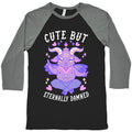 Cute But Eternally Damned Baseball Tee Hoodie, Sweatshirt | CoreVibeTees.com (Image 1)