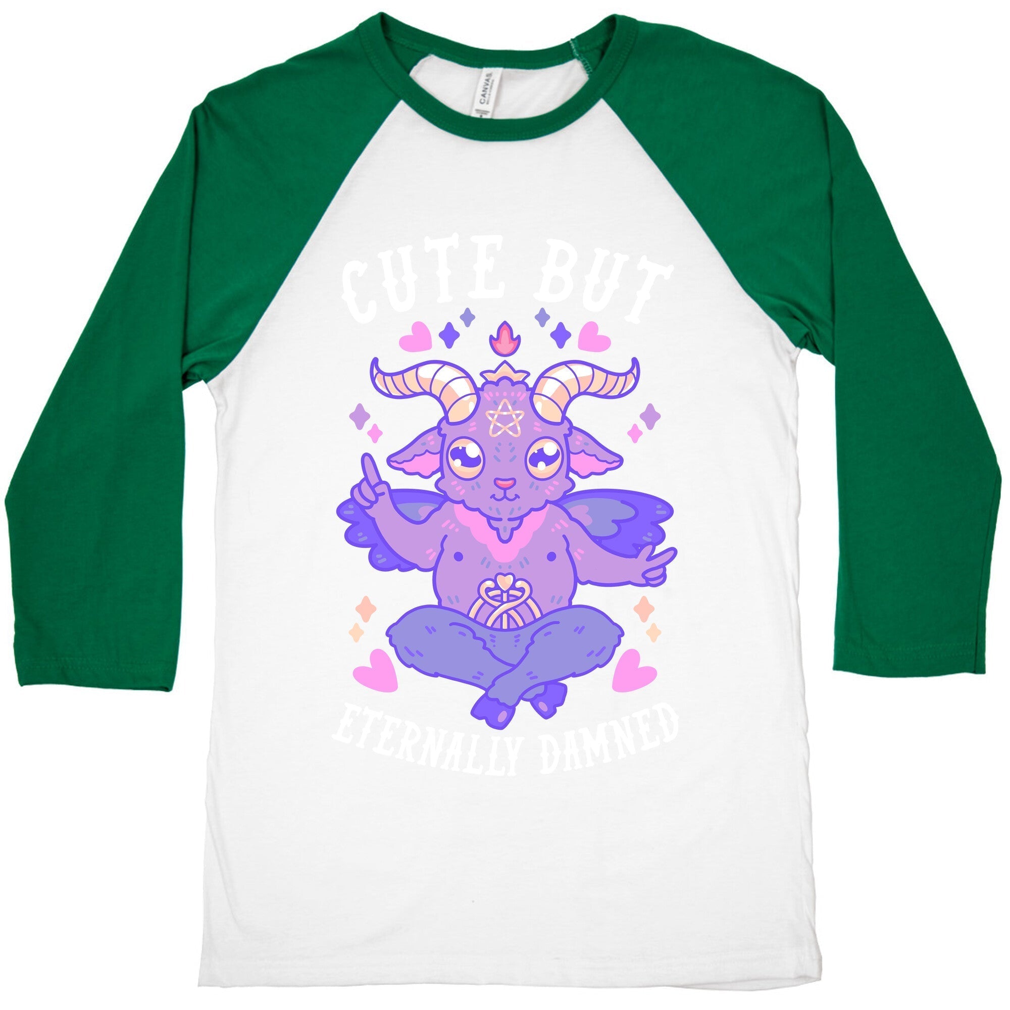 Cute But Eternally Damned Baseball Tee Hoodie, Sweatshirt | CoreVibeTees.com (Image 3)
