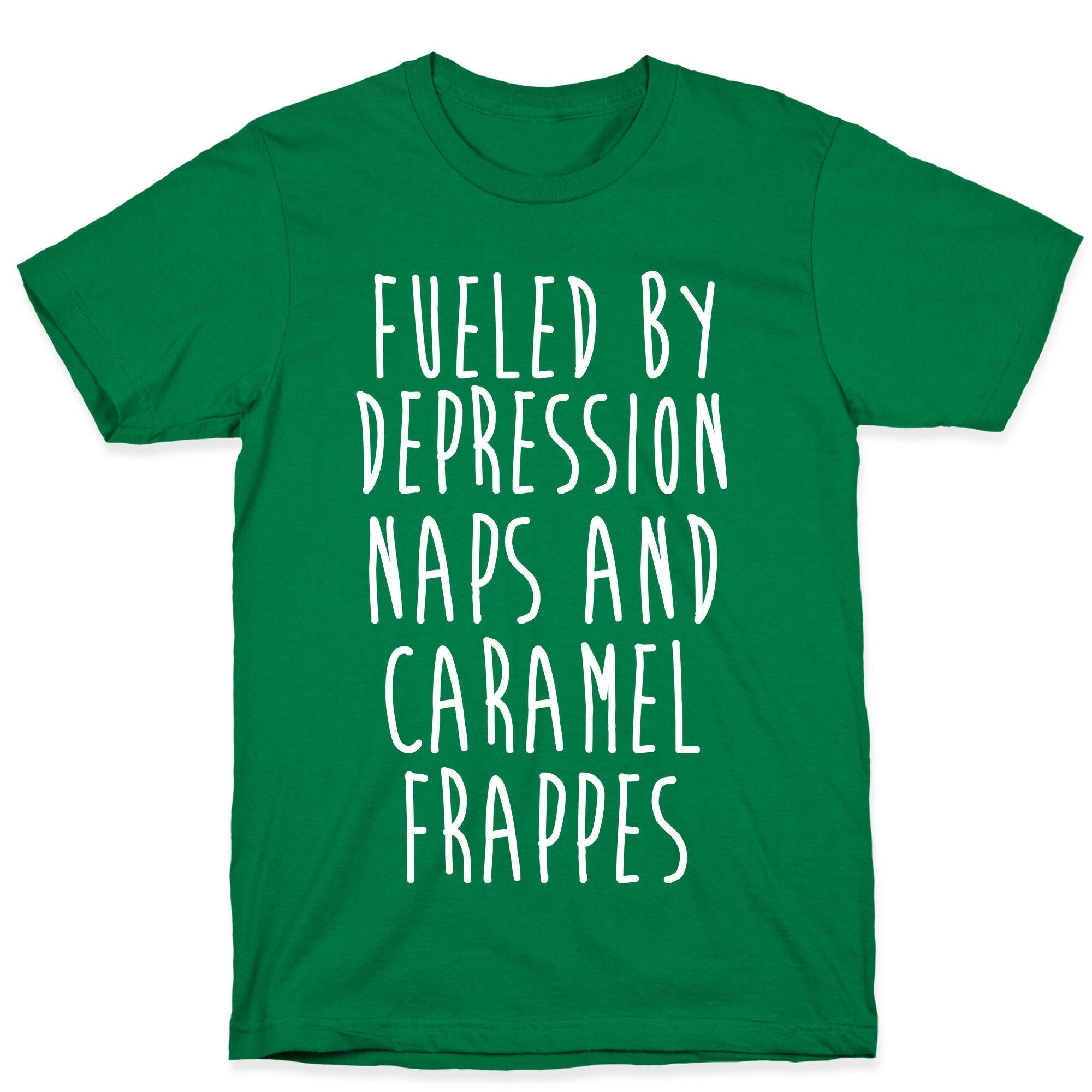 Fueled By Depression Naps and Caramel Frappes T-Shirt Hoodie, Sweatshirt | CoreVibeTees.com (Image 3)