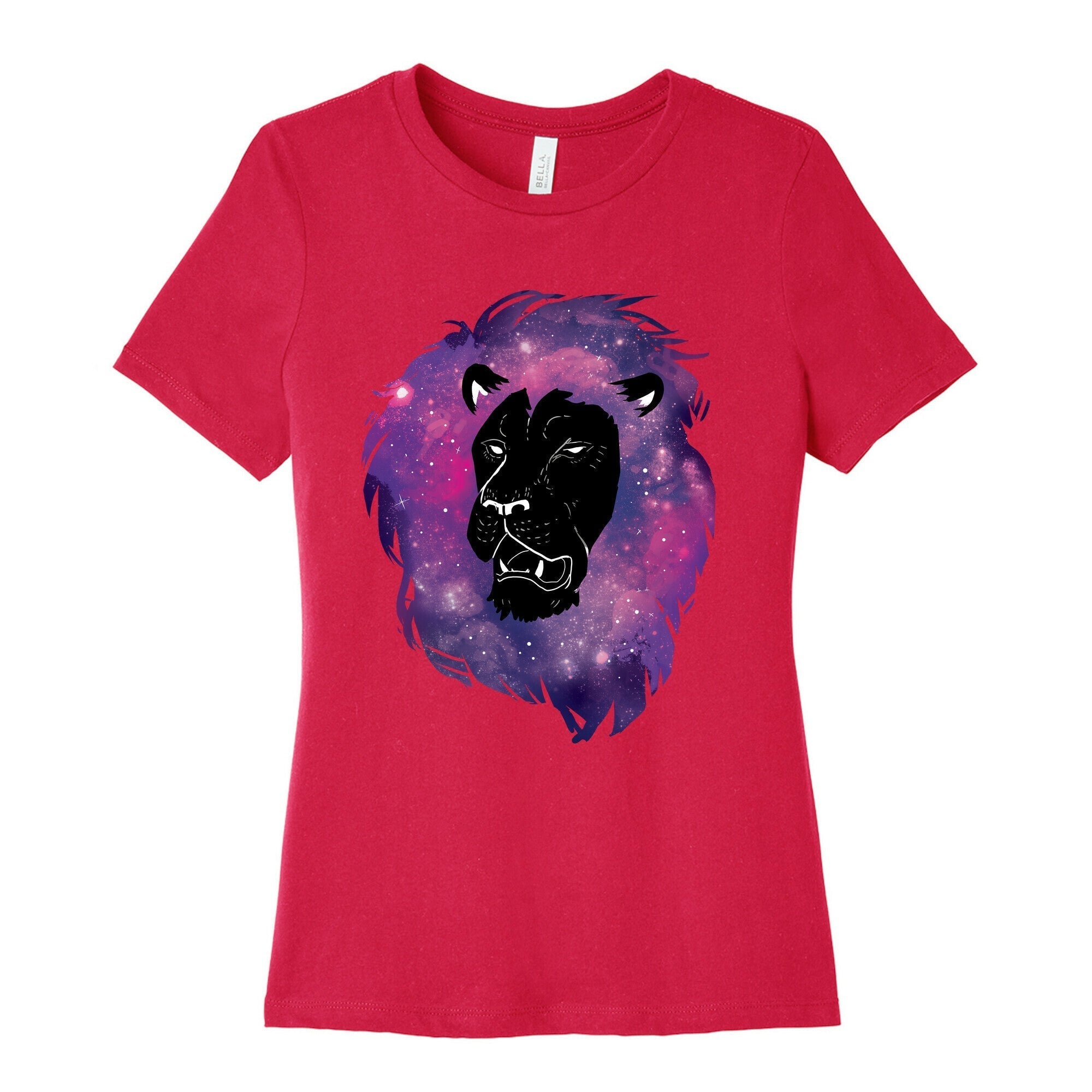 Galaxy Lion Women's Cotton Tee Hoodie, Sweatshirt | CoreVibeTees.com (Image 2)