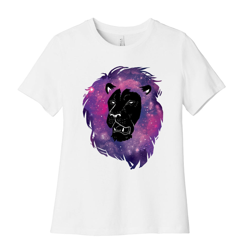 Galaxy Lion Women's Cotton Tee Hoodie, Sweatshirt | CoreVibeTees.com (Image 4)