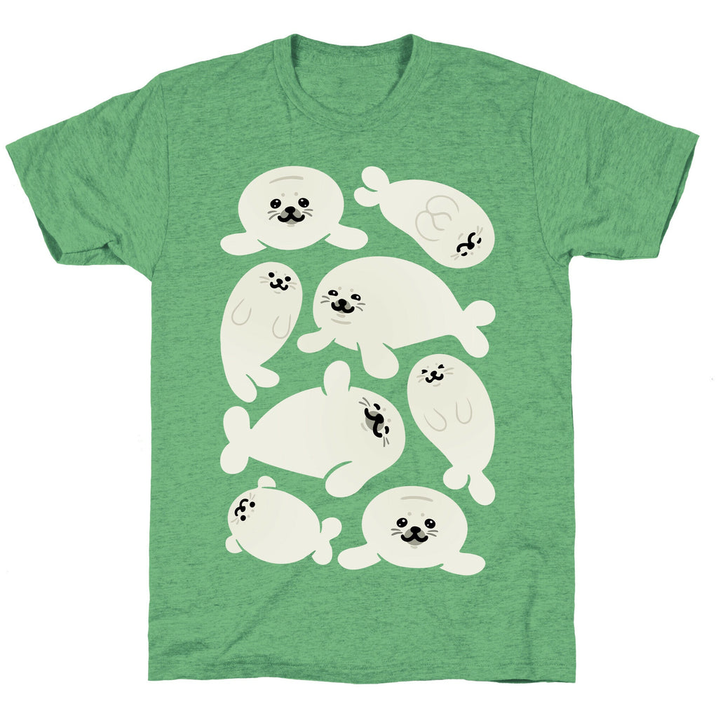 Baby Seals Pattern Study Unisex Triblend Tee Hoodie, Sweatshirt | CoreVibeTees.com (Image 1)