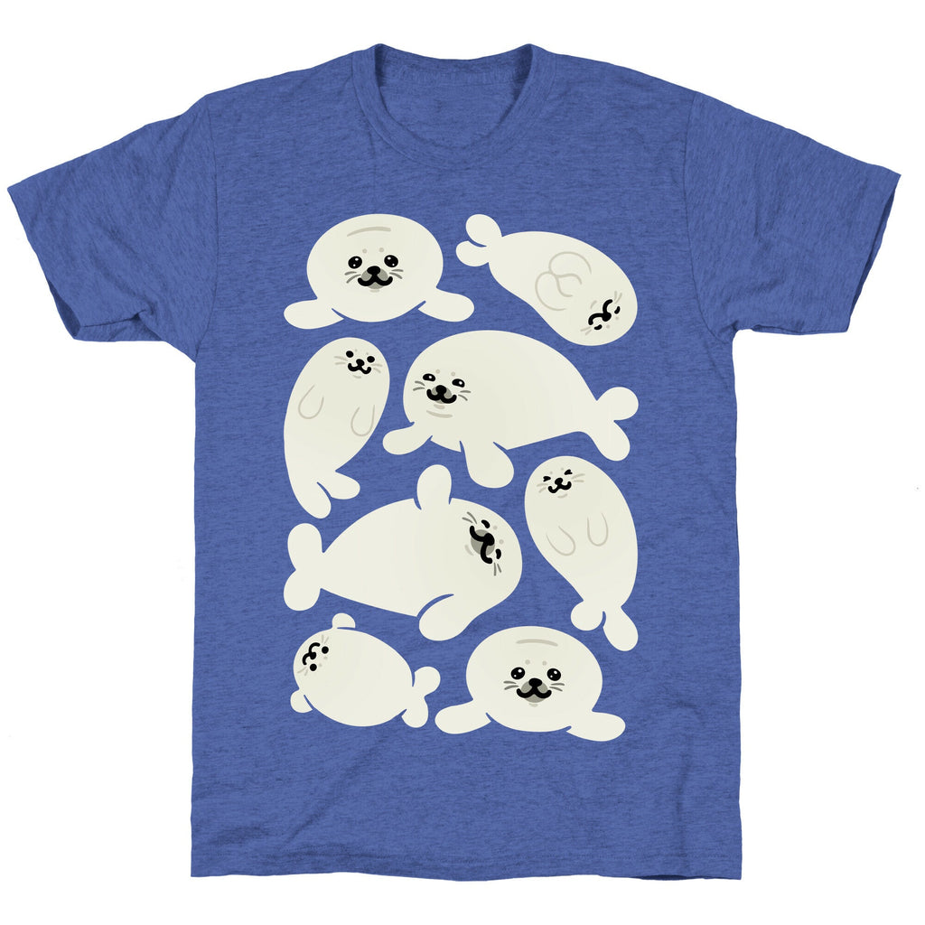 Baby Seals Pattern Study Unisex Triblend Tee Hoodie, Sweatshirt | CoreVibeTees.com (Image 4)