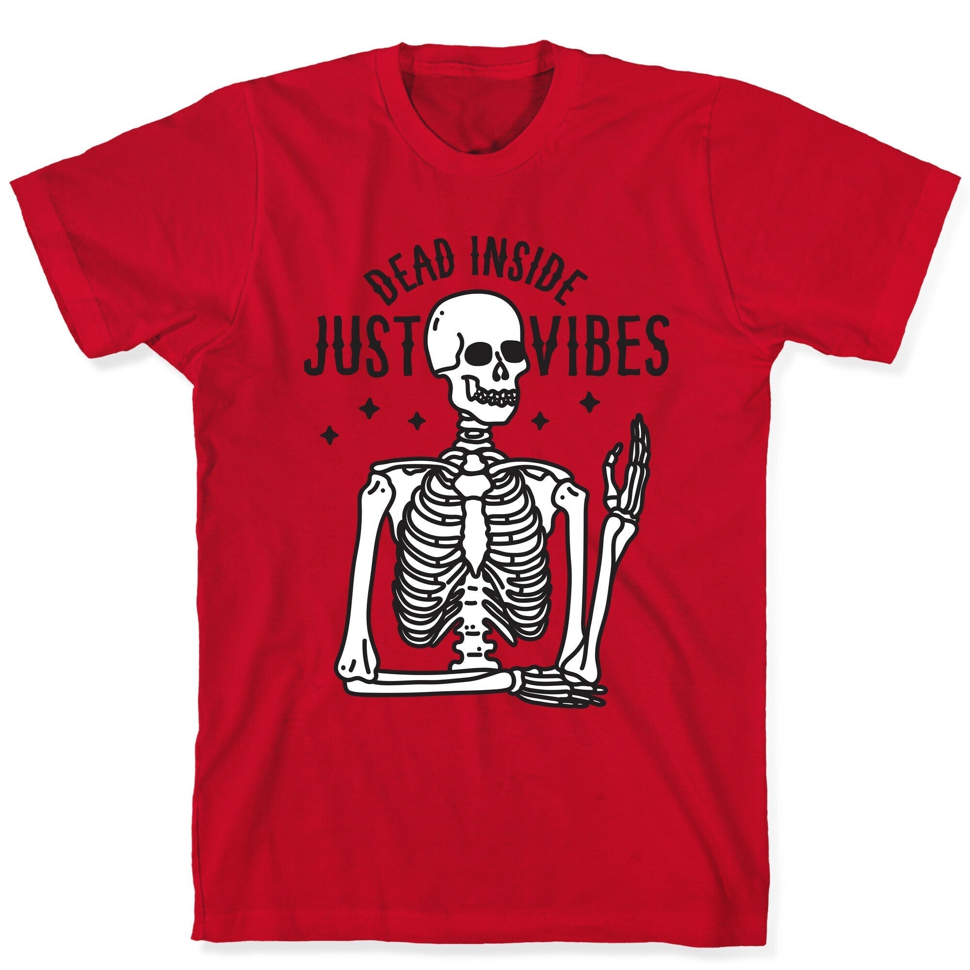 Dead Inside Just Vibes Skeleton T-Shirt Hoodie, Sweatshirt | CoreVibeTees.com (Image 5)