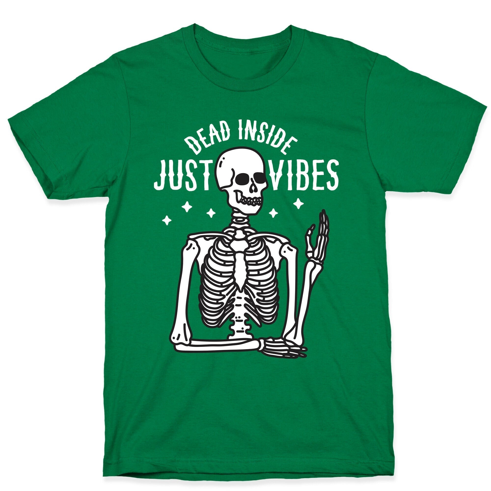 Dead Inside Just Vibes Skeleton T-Shirt Style001 Hoodie, Sweatshirt | CoreVibeTees.com (Image 3)