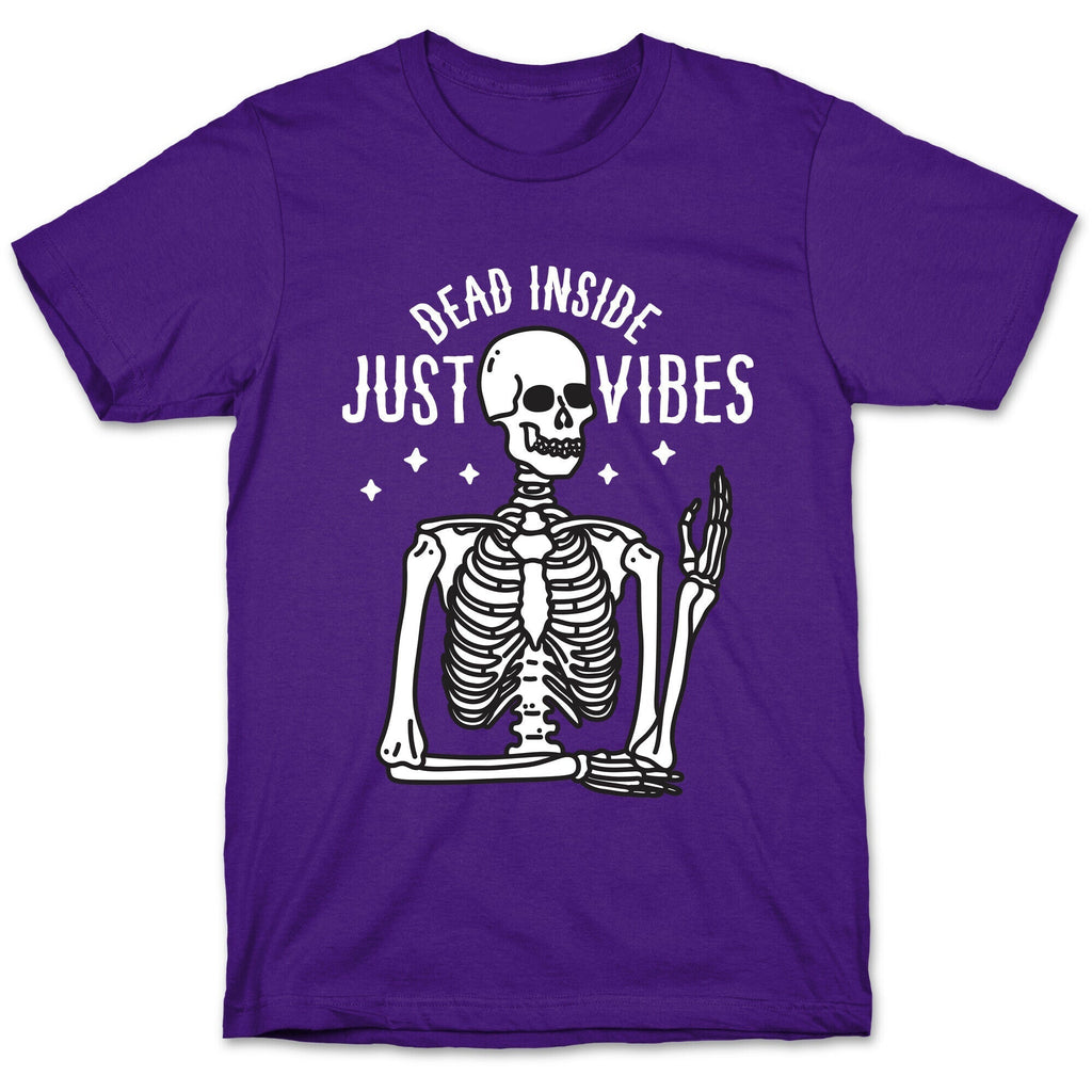Dead Inside Just Vibes Skeleton T-Shirt Style001 Hoodie, Sweatshirt | CoreVibeTees.com (Image 5)
