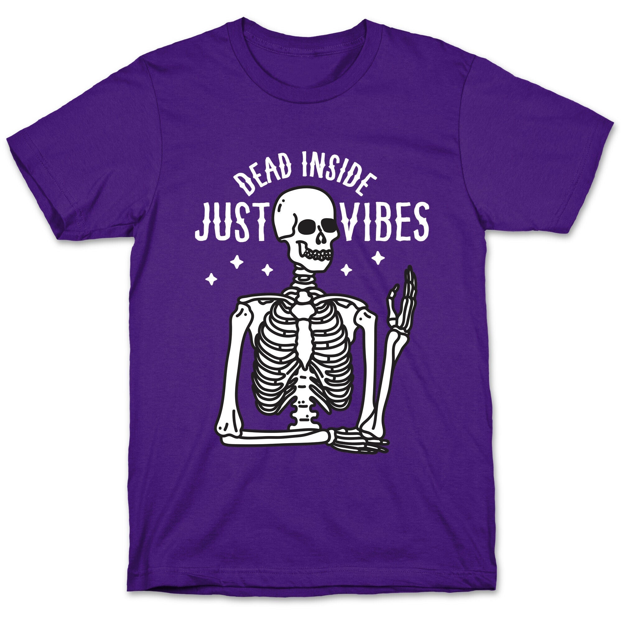 Dead Inside Just Vibes Skeleton T-Shirt Style001 Hoodie, Sweatshirt | CoreVibeTees.com (Image 5)