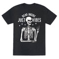 Dead Inside Just Vibes Skeleton Unisex Triblend Tee Hoodie, Sweatshirt | CoreVibeTees.com (Image 1)