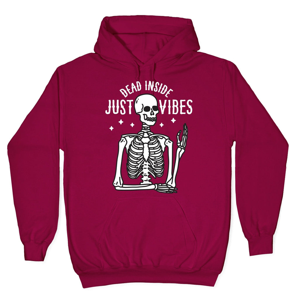 Dead Inside Just Vibes Skeleton Hoodie T-Shirts, Sweatshirt | CoreVibeTees.com (Image 5)